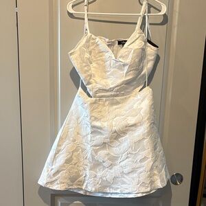 Lulu's Ivory Floral Mini Dress